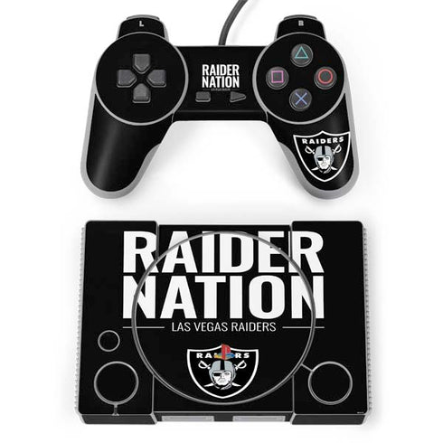 NFL Las Vegas Raiders Team Motto PlayStation Classic Bundle Skin
